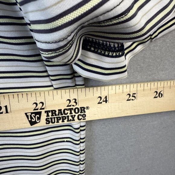 Footjoy Polo Shirt Mens Size L Striped Stretchy Polyester Golf FJ Tennis Beach - Picture 6 of 11